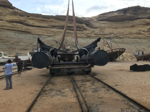 AirBerth Loaded on a Cradle ready to be Slipped into the water.